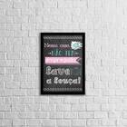 Quadro Casa Não Tem Empregada. Lave A Louça 24x18cm - Com Vid