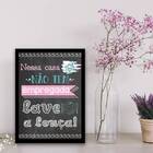 Quadro Casa Não Tem Empregada. Lave A Louça 24x18cm Moldura:m