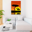 Quadro Casal De Girafas No Dia -- Br Artes