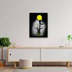 Quadro Casal Na Chuva Com Sombrinha Amarela 45x34cm - Com Vid
