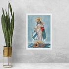 Quadro Católico Nossa Senhora Dos Navegantes 33x24cm Moldura