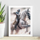 Quadro Cavalheiros Do Apocalipse 33x24cm - Com Vidro Moldura: