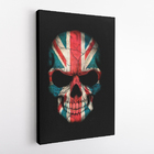 Quadro Caveira Grã-bretanha Arte Desenho Canvas 100x70cm