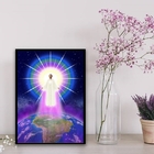Quadro Chama Violeta Saint Germain Mundo 24x18cm - Com Vidro