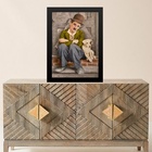 Quadro Charlie Chaplin Com Cachorrinho 24x18cm - Com Vidro Mo