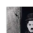 Quadro Charlie Chaplin Menino Uniart Preto & Branco 45x45cm