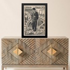 Quadro Charlie Chaplin - Poster Vintage 33x24cm - Com Vidro M