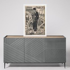 Quadro Charlie Chaplin - Poster Vintage 33x24cm - Com Vidro M