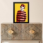 Quadro Charlie Chaplin Presidiário 45x34cm - Com Vidro Moldur