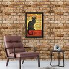 Quadro Chat Noir 24x18cm Moldura:madeira Preta