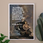 Quadro Chico Xavier - Reflexão 45x34cm Moldura:madeira Branca