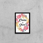 Quadro Choose To Shine 24x18cm Moldura:madeira Preta