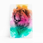 Quadro Chow Chow Cachorro Aquarela Tinta Canvas 60x40cm