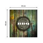 Quadro Churrasco Verde 45x45cm