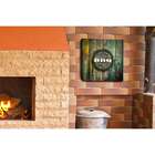 Quadro Churrasco Verde 45x45cm