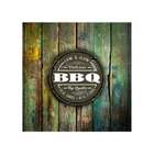 Quadro Churrasco Verde 45x45cm