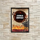 Quadro Churrasqueira Cantinho Do Churrasco 33x24cm - Com Vidr