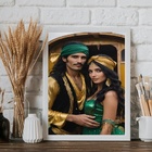 Quadro Cigana Esmeralda E Cigano Wladimir 24x18cm - Com Vidro