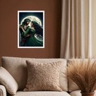 Quadro Cigana Esmeralda E Wladimir 33x24cm - Com Vidro Moldur