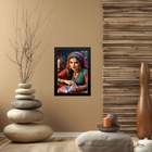 Quadro Cigana Sarita - Baralho 33x24cm Moldura Branca