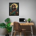 Quadro Cigana Sarita - Lua Cheia 24x18cm - Com Vidro Moldura