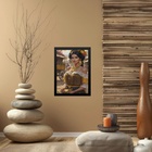 Quadro Cigana Sarita - Moedas De Ouro 45x34cm Moldura Branca