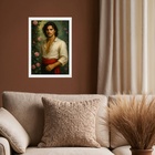 Quadro Cigano Wladimir Com Flores 33x24cm Moldura Branca