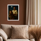 Quadro Cigano Wladimir No Cavalo 24x18cm - Com Vidro Moldura