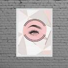 Quadro Cílios E Sombrancelha Geométrico 24x18cm - Com Vidro M