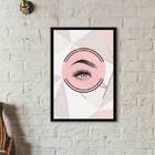 Quadro Cílios E Sombrancelha Geométrico 45x34cm - Com Vidro M