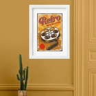 Quadro Cinema Filme Retrô - 60x48cm Moldura:madeira Branca