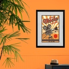 Quadro Cinema Retrô - 60x48cm Moldura:madeira Branca