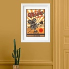 Quadro Cinema Retrô - 60x48cm Moldura:madeira Preta