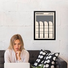 Quadro Cinza Arquitetura - Bauhaus 33x24cm - Com Vidro Moldur