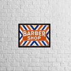 Quadro Classic Barber Shop 24x18cm - Com Vidro Moldura:madeir