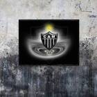 Quadro Clube Atlético Mg Escudo Horizontal 45x34cm - Com Vidr