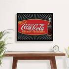 Quadro Coca-cola Classic 33x24cm - Com Vidro Moldura:madeira