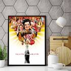 Quadro Coca-cola Garrafa E Mulheres 24x18cm Moldura:madeira P