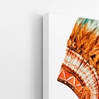 Quadro Cocar Indígena Penas Coloridas Índio Canvas 140x90cm