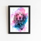 Quadro Cocker Spaniel Inglês Cachorro Moldura Preta 20x30cm