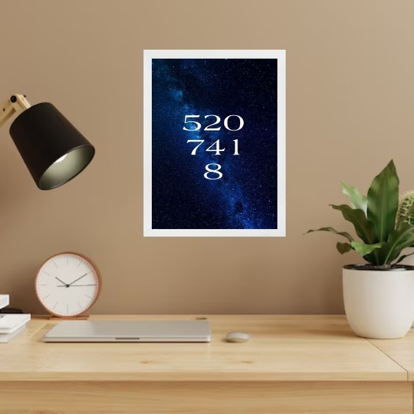 Quadro Código Dinheiro 520 741 8 45x34cm - Com Vidro Moldura