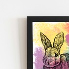 Quadro Coelho Pets Animais Arte Aquarela Moldura 20x30cm
