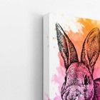 Quadro Coelho Pets Arte Animais Aquarela Canvas 60x40cm