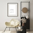 Quadro Coffee Dictionary - 60x48cm Moldura Preta