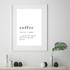 Quadro Coffee Dictionary - 60x48cm Moldura Preta