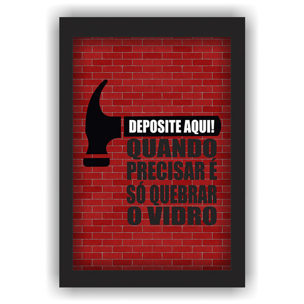 Quadro Cofre Decorativo Deposite Aqui Quando Precisar É Só Qu