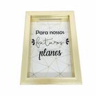Quadro Cofre Frases Cofrinho Porta Dinheiro Rose Gold Dourado
