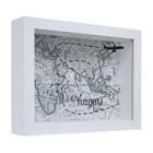 Quadro Cofre Map Branco 13x18cm