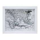 Quadro Cofre Map Branco 13x18cm