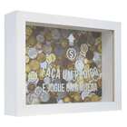 Quadro Cofre Moedas Branco 13x18cm